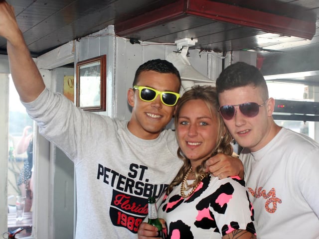 Callum, Jayme and Joe at Catch The Wave's boat party.