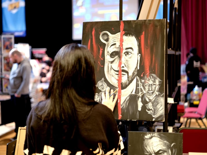 Painting at the Sci-Fi festival.