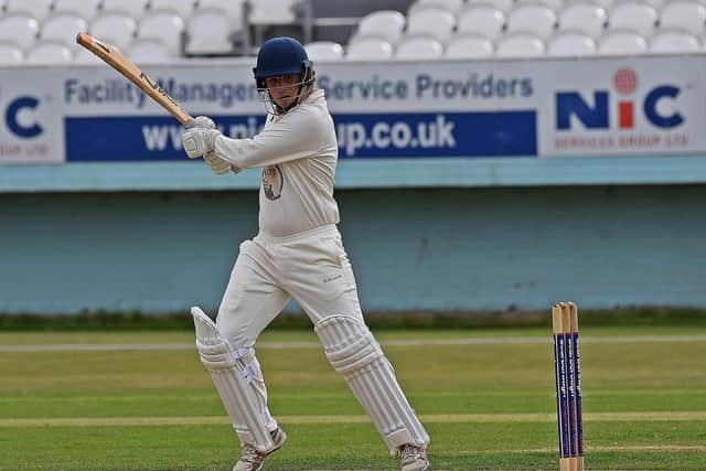 Jack Redshaw works the ball through backward point.
