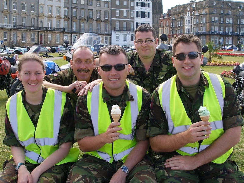 WO Bob Greenfield, Cpl Kris Cochrane, FG officer Debbie Seymour, Flt Lt Chris Richardson, Flt Lt Gareth Sessions.
w073314a