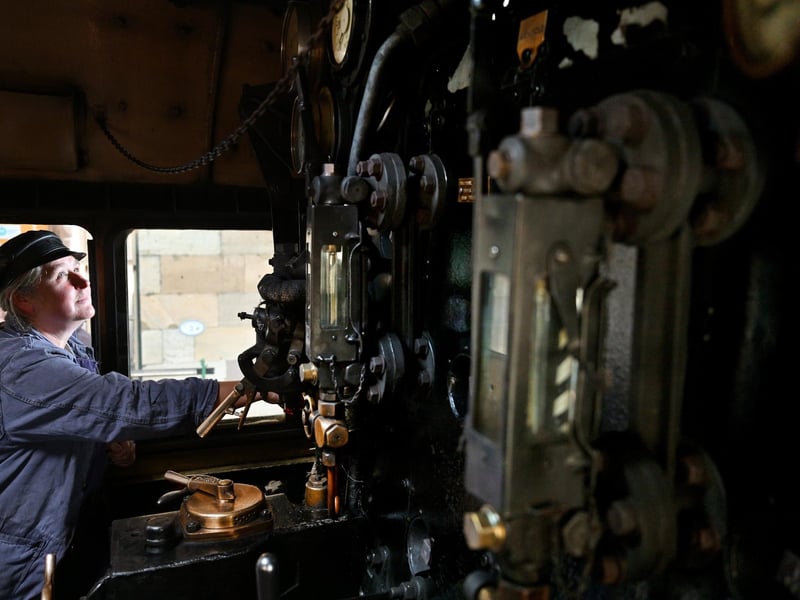 Beth Furness drives the Locomotive. photo: Richard Ponter
