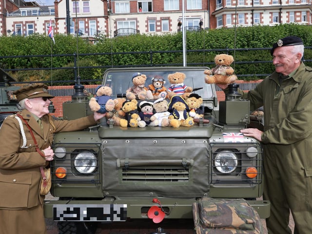 Gathering the teddy troops.