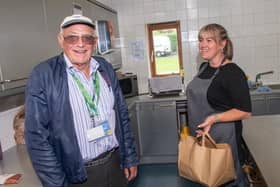 Doug Riby and cafe owner Kelly McGough