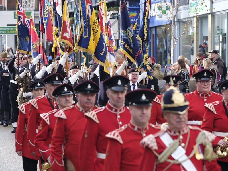 Marching through the Town Centre.