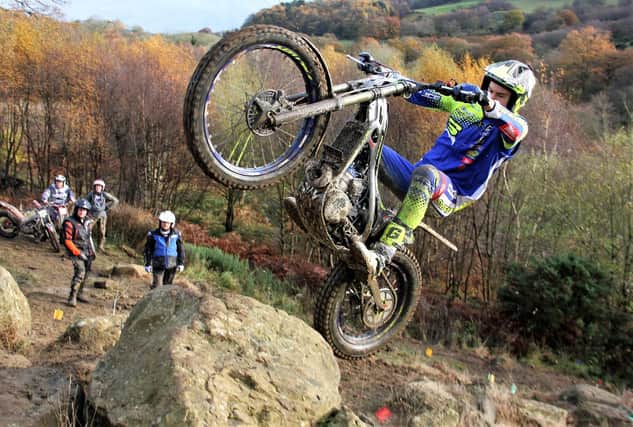 Kirkbymoorside's World Trials Championship contender Jack Peace claimed a win at Scarborough DMC`s Yuletide trial at Harwood Dale