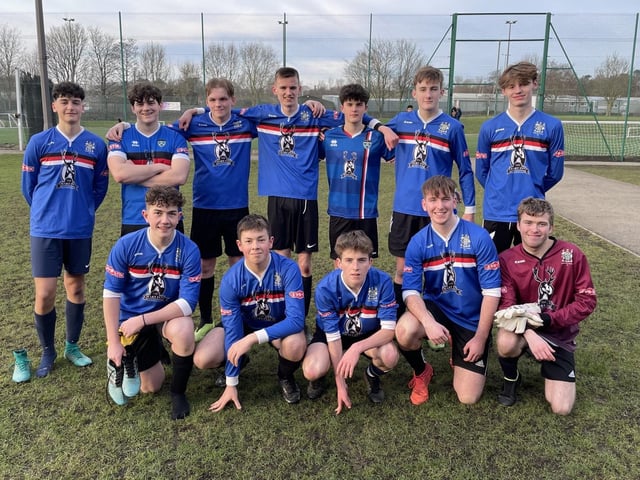Whitby Sixth Form team ready to play against Ermysteads (Skipton).