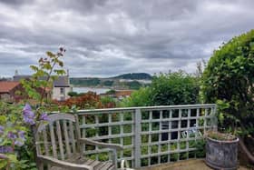 A decked area gives stunning views across the sea, and of St Mary’s Church and the castle.