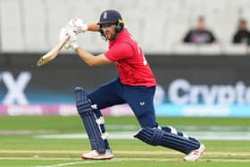 FALLING SHORT: Yorkshire's Dawid Malan top-scored for England with 35 in their five-run defeat against Ireland in their T20 World Cup Super 12 match in Melbourne Picture: Scott Barbour/PA