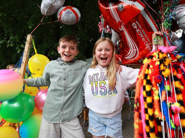 Spencer and Grace having fun