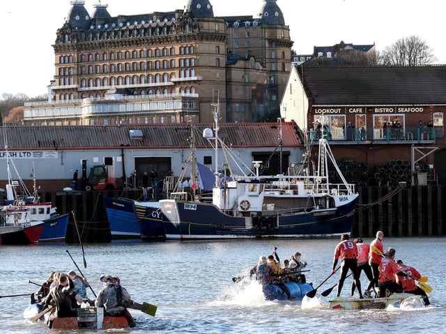 Racing in the harbour