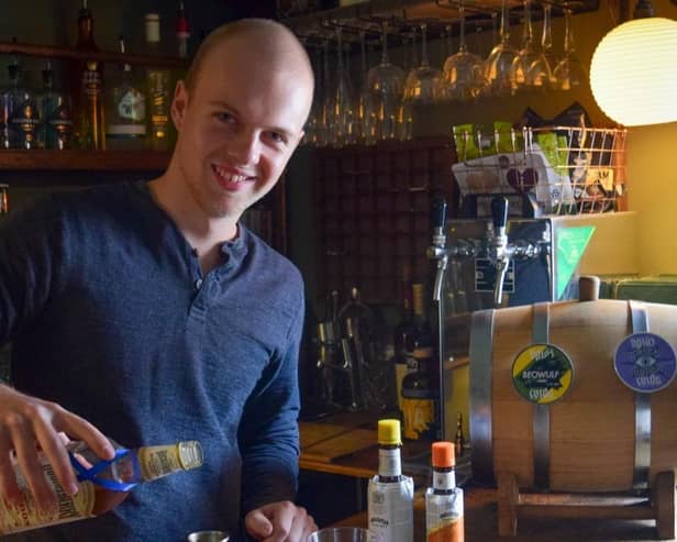 Ben Clark, bartender at The Library Bar.