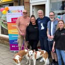 L-R - Michael Whiteley (Trustee Chair at Sparks), Zoe Speight (Life Coach at Sparks, Nigel Wood, Phil Hay, Nicky Grunwell (Life Coach at Sparks) and Trevor Bull and Eleanor Wood.
