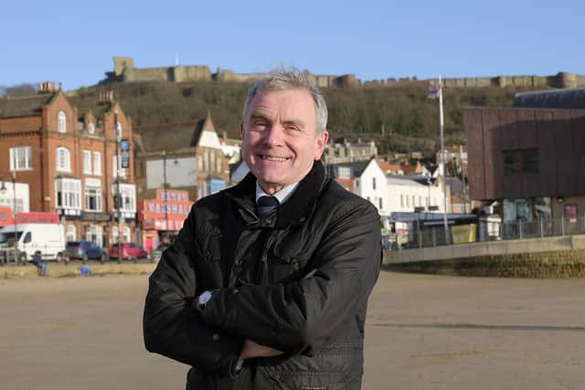 Sir Robert Goodwill celebrates his re-election as an MP in 2019.