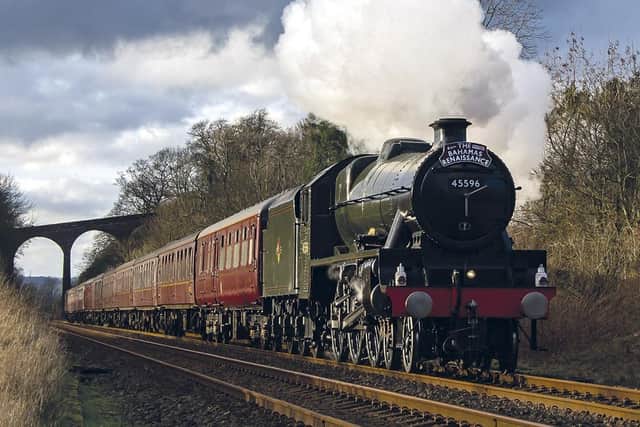 No.45596 Bahamas takes to the NYMR tracks for the very first time.