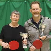 Tina Crockford and Jon Bell, the winners of the 2024 Division Two Doubles title. PHOTOS: TONY WIGLEY