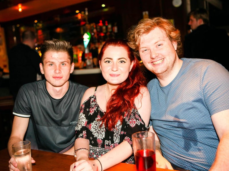 Liam, Cara & Steve enjoying their big night out in Blue Lounge