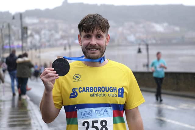 Scarborough 10k 2024..with a well deserved medal  pic Richard Ponter
