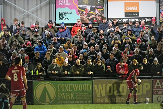 The Boro fans flocked to the Flamingo Land Stadium for the cup clash.