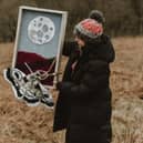 Magick and Wylds (Anna Tennant) with her work Moorland Moth.