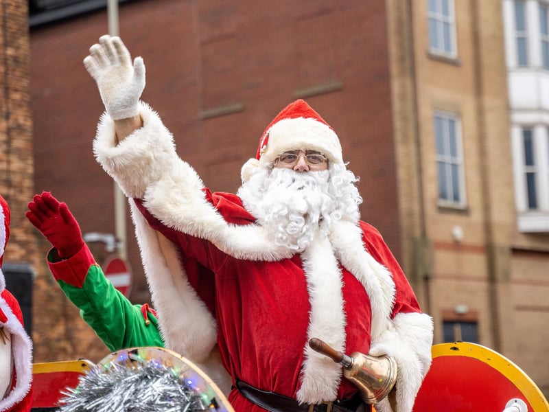 Santa arrived at 11am on Saturday morning.