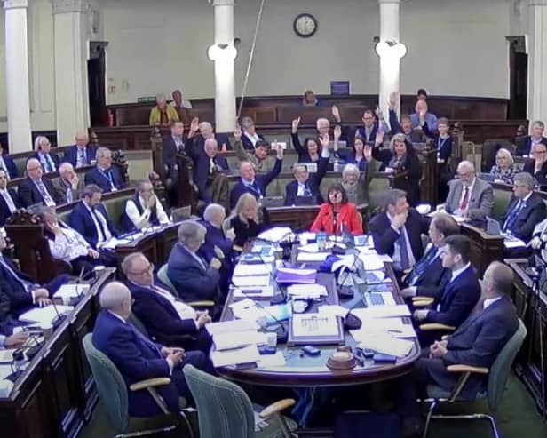 The Liberal Democrat group voting against the proposed rise in councillors\' allowances Picture: NYC