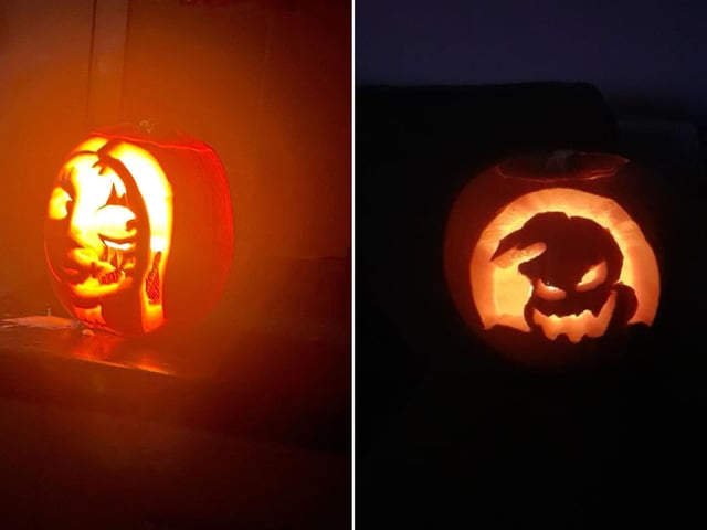 Justine Williams of Scarborough submitted these amazing 'Nightmare Before Christmas' themed pumpkins.
