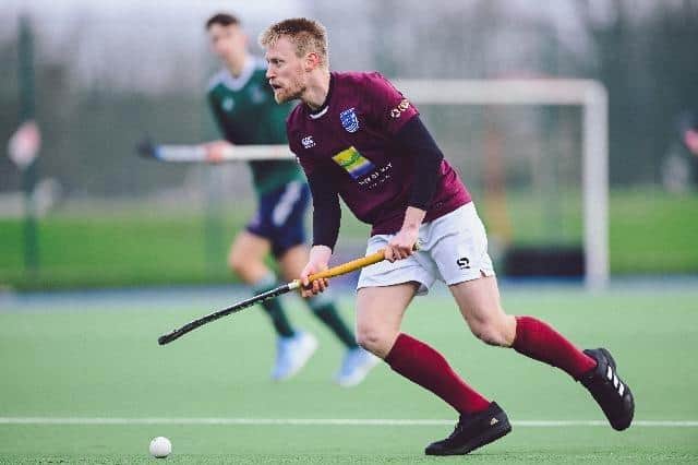 Tom Sanders in action for Scarborough Hockey Club Men's 2s. Photos by Will Palmer