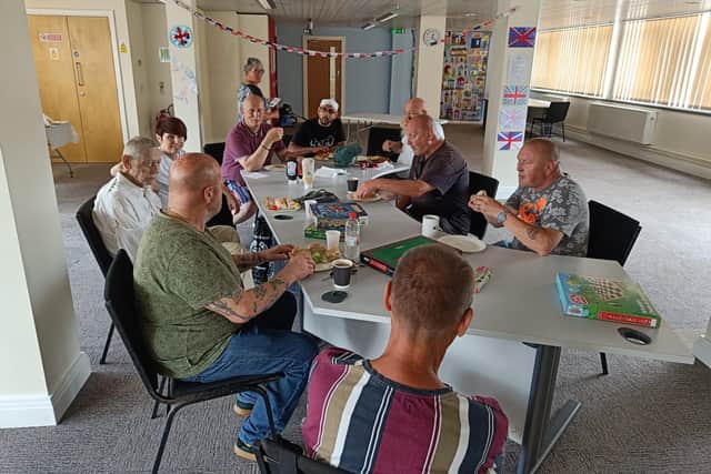 This men's lunch club is just one of many community groups The Hinge Centre organises.
