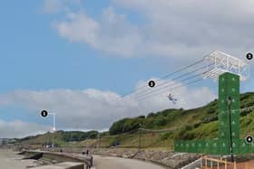 Amended North Bay zip line plans. Image: ZipnZap