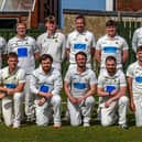 Whitby CC 1sts, Back, from left,  Pauline Russell, Mike Thompson, Lewis Brearley, Rhys Buck, Andrew Wood, Ben Braim, Steve Allen. Front, Jack Allanson, Chris Knight, Tom Steyert (Captain), Kai Morris and Will Richardson. Photo by Brian Murfield