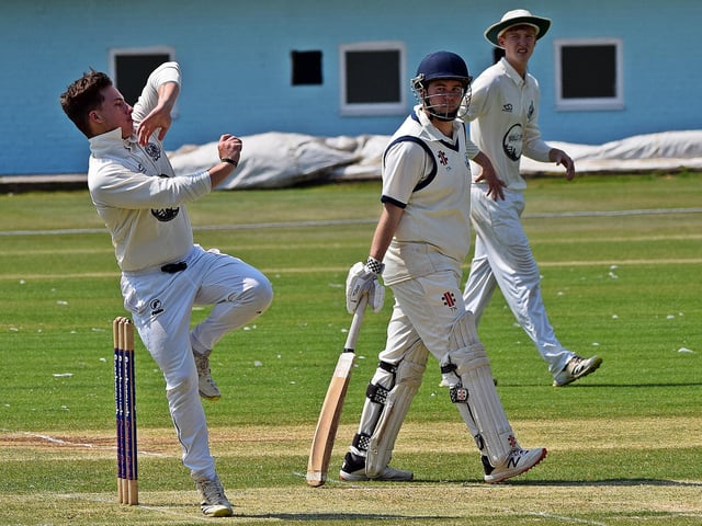 Scarborough's Tristan Van Schalkwyk in bowling action
