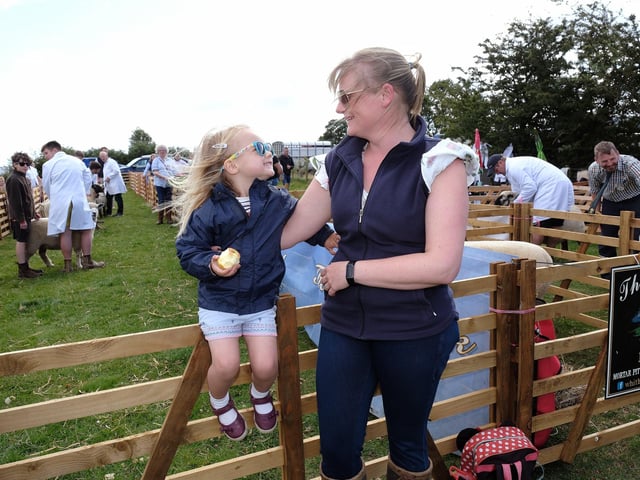 Mum and daughter having fun.