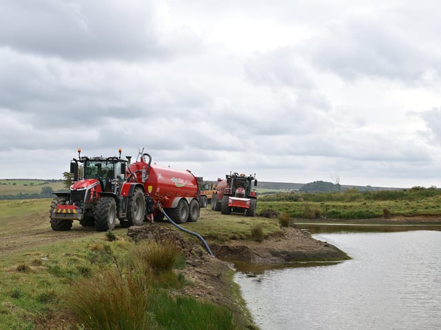 Collecting water from nearby pond