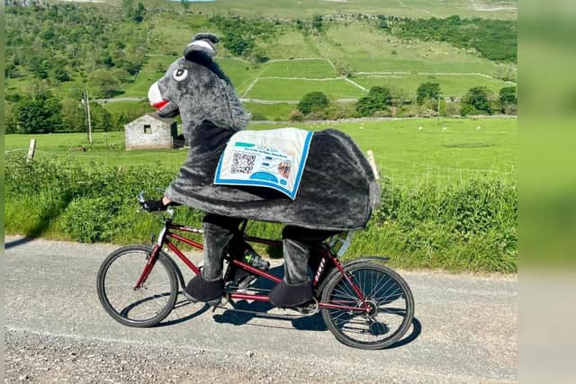 Johnathan Binney and Lee Bilbrough from West Yorkshire will be doing a fundraising tandem bike ride from Blackpool to Scarborough dressed as a pantomime horse.
