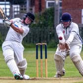 Batsman Tom Steyert goes on the attack. Photo by Brian Murfield
