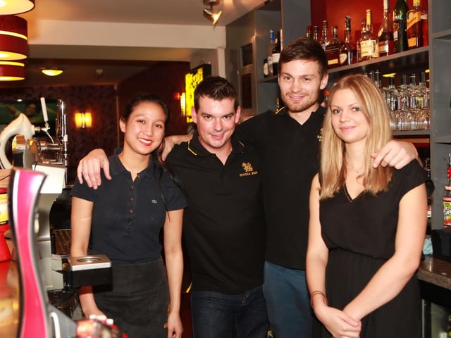 Min, Craig, Martin and Jessie looking after the punter's.