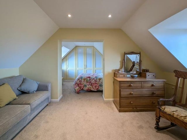 A double bedroom with dressing or living room.