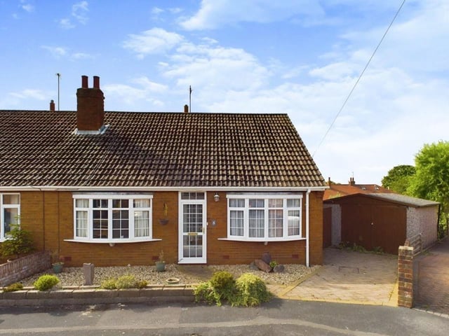 This three bedroom semi-detached bungalow is for sale with Hunters for £230,000.