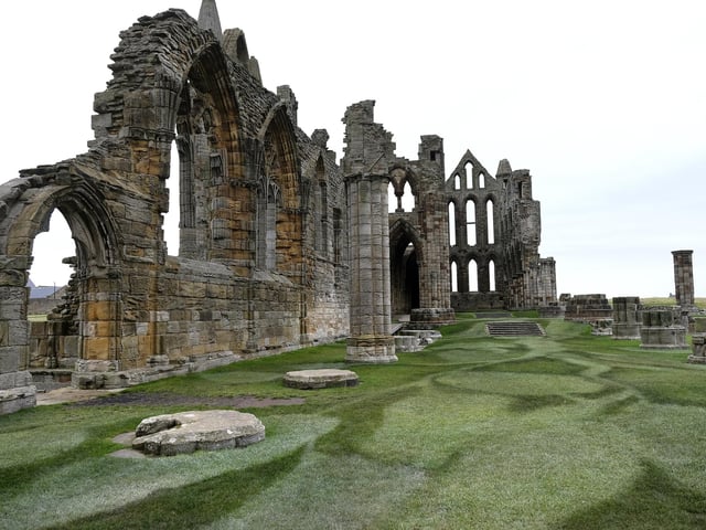 Whitby Abbey made for a stunning backdrop for the National Lottery 30th artwork.