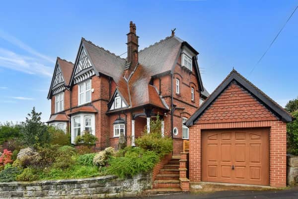 A front view of the striking semi-detached home for sale in Fulford Road.