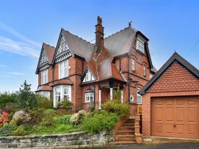 A front view of the striking semi-detached home for sale in Fulford Road.