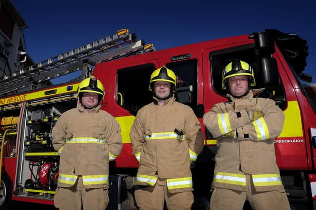 Fire Station Crew Members at the ready Rich Hodgson,Ross Flinton,and Martin Imeson