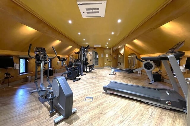 The spacious gym and fitness area.