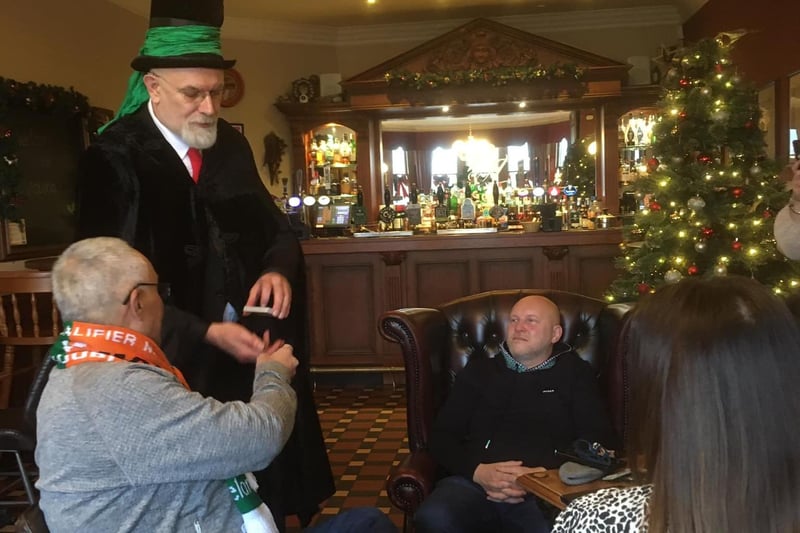 Paul the Magnificent, a magician who entertained visitors in the Victoria Hotel.