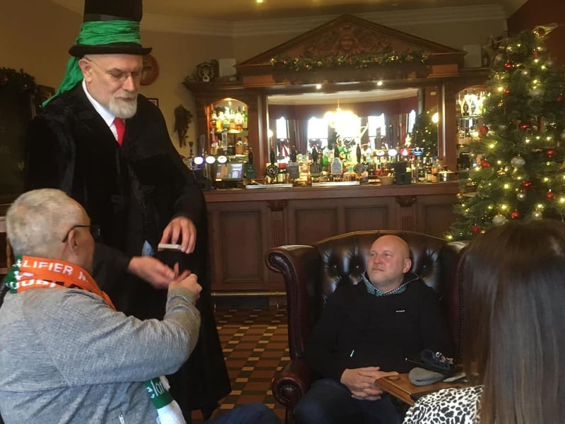 Paul the Magnificent, a magician who entertained visitors in the Victoria Hotel.