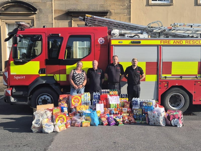 Bedale fire station have been very grateful for the donations they have received from the public.