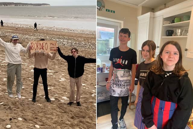 The trio of students hope to collect enough funds to travel to Borneo in the summer of 2025. Photos courtesy of Beth Darley.
