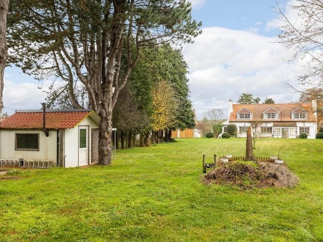 Looking back across the gardens towards the cottage.