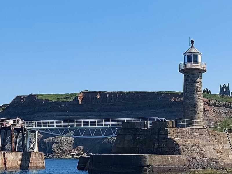 Whitby's east pier bridge, by Claire Taylor.