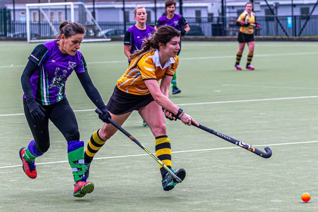 Nikki Graham, left, was the player of the match in Danby 1s' last game of the season, a 2-1 loss at Durham.